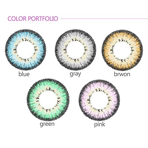 HXS Contacts_Colored for Eyes Women\'s Makeup Accessories Special Gifts for Girls Women,Decorations for Party Cosplay and Daily Use (2pcs,Green)