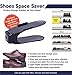 Shoe Slots Organizer - Plastic Closet Space Saver, Set of 8 Black
