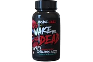 Insane Labz Wake The Dead Smelling Salts Pre Workout, Massive Energy Boosting Powder, Ammonia Inhalant, Extreme Focus for Power-Lifting Athletes, 100 Uses just add Water