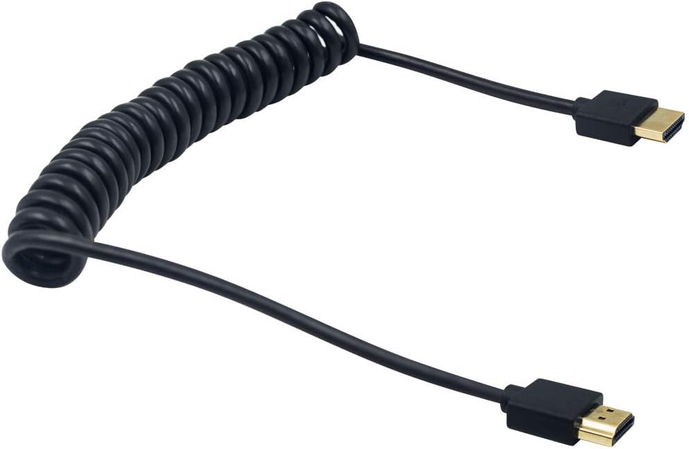 Duttek HDMI to HDMI Coiled Cable,Extreme Thin HDMI Male to Male Extender Coiled Cable for 3D and 4K Ultra HD TV Stick HDMI 2.0 Cord Extension Converter(HDMI Extender) (1.2M/4FT) - Image 3