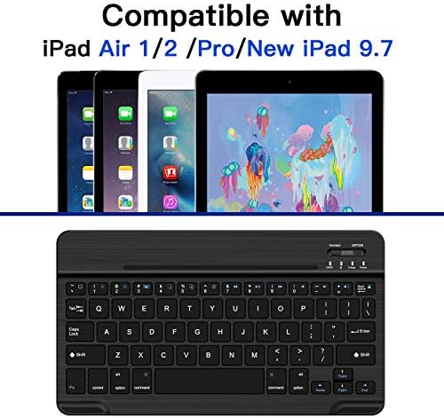 MoKo Clavier Bluetooth pour 2018/2017 iPad 9.7 6ème/5ème génération/iPad Pro 9.7/iPad Air/iPad Air 2, Clavier Ultra-Mince sans Fil avec Batterie Rechargeable et Confortable Tactile Slim - Noir - Bestbluetooth.fr MoKo Clavier Bluetooth pour 2018/2017 iPad 9.7 6ème/5ème génération/iPad Pro 9.7/iPad Air/iPad Air 2, Clavier Ultra-Mince sans Fil avec Batterie Rechargeable et Confortable Tactile Slim - Noir