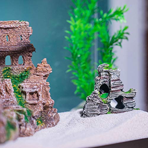 Aquatic Roman Colosseum Pillars Gladiators Large Aquarium