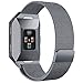 hooroor Metal Bands Replacement for Fitbit Ionic Watch, Milanese Stainless Steel Magnetic Replacement Wristband Small & Large (5.5