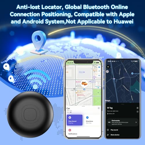 GPS Tracker for Cars, 2 Pack Air Tracker Android and iOS, Magnetic GPS for Cars, IP68 Waterproof Car Locator Global Coverage Real Time Tracking Vehicle/Motorcycle, Without SIM without Subscription