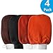 FBasics 4 Pack Exfoliating Hammam Gloves Mitten Remove Dead Skin Bath Body Scrub Mitt, Deep Exfoliation Glove Skin Exfoliator Mitt.