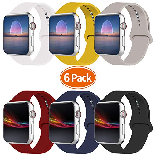 IDON Smart Watch Sport Band, Soft Silicone Replacement Strap Band Compatible with Watch Band 44MM 42MM 40MM 38MM Watch Series 4/3 /2/1, S/M M/L,All Models