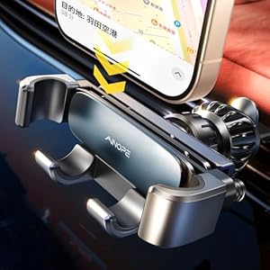 AINOPE スマホホルダー 車 車載ホルダー 重力式 エアコン吹き出し口 片手操作 車 スマホスタンド