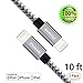Lightning Cable -2 Pack 10 Feet iPhone Cable for iPhone 7 Plus 6S Plus 6 Plus SE 5S 5C 5, iPad Mini Air / Pro, iPod -Grey
