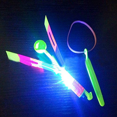 Gotian LED Light up Flashing Dragonfly Glow Plastic for Party Toys New Toy LED Braided Toy Random Color (Battery Included)