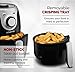Gourmia GAF218 Air Fryer | Oil-Free Healthy Cooking | 2.2-Quart Capacity | Adjustable Time and Temperature Dials | Removable, Dishwasher-Safe Tray | Free Recipe Book Included