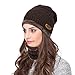 VBIGER Beanie Hat Scarf Set Knit Hat Warm Thick Winter Hat For Men (Coffee)