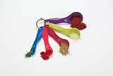 SHATCHI Measuring Spoon Set, 5 Plastic Spoons, Colored, Dishwasher Safe view 9