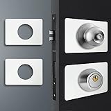 MOSECYOU Door Lock Plates White, Door Hole Fixing