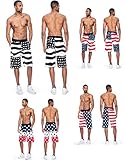 Enimay® Men's American Flag Summer Shorts USA Patriotic Murica' Apparel