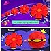 Graces Dawn Novelty Flying UFO Flat Throw Disc Ball Toy 6 LED lights dazzling performances Fancy Soft Kids Outdoor Spiderman (blue)