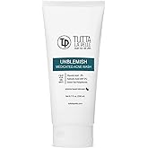 Exfoliating Face Wash Glycolic Acid 2% Salicylic Acid 2% - Medicated Unblemish Cleanser AHA BHA Acne Wash, with calming green tea, oil free, Helps for Acne, Oiliness, Blackheads, Cystic Acne 6.7 Fl Oz