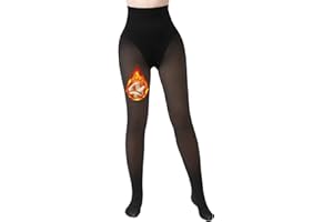 Delcast Women Fleece Lined Tights-Warm Fake Translucent Tights High Waist Pantyhose Sheer Thick Warm Leggings For Women