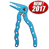 KastKing Falcon Angled Head Aluminum Fishing Pliers - Braid Cutters - Hook Remover - Line Cutter - Snap Ring Plier - Spring Loaded Super Sharp Tungsten Carbide Cutters