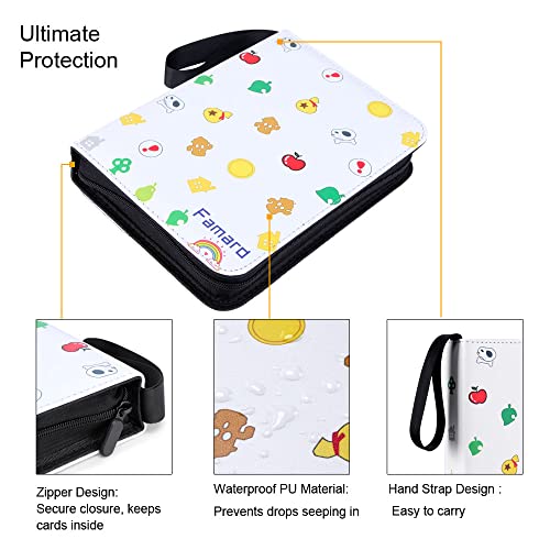 animal crossing amiibo card binder Famard 300 Pockets Holder Compatible with Mini Cards, NFC Tags Game Cards ,Carrying Case for ACNH Amiibo Cards with Secure Zipper in Kenya approximately W 150 x D 20 x H 205 mm) It has a flap pocket to prevent amiibo cards from falling out Animal Crossing Amiibo Cards Series