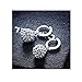 Zittop Vintage Filled Crystal Rhinestone Hoop Earrings Womens