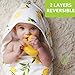 KloudBambu Hooded Baby Towel, Super Soft to Sensitive Skin, Ultra Absorbent, for Newborn, Infant, Toddler Girls and Boys, Lemon Print…