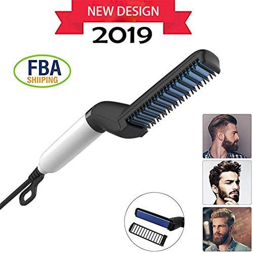 Beard Straightener for Men, Quick Beard Hair Brush Styler Comb Multifunctional Beard Straightening Brush Electric Hair Comb