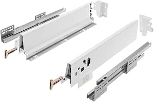 Sistema de guías correderas para cajones de cocina con cierre suave