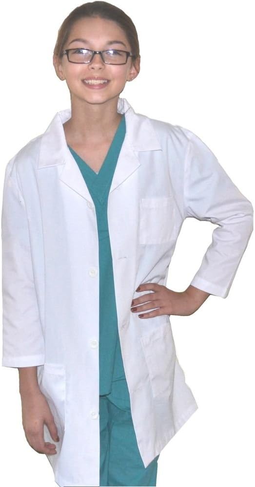 Children's White Lab Coat, Great for Art, Science, Fancy Dress Various Sizes5-14