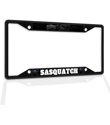 Sec13 Frames Black License Plate Frame With Bigfoot Saying | 'BIGFOOT DOESN'T BELIEVE IN YOU EITHER'