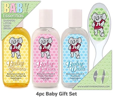 Worthy Promotional NCAA Alabama Crimson Tide Baby Gift Set, 7.25 x 5.75 x 1.5-Inch, White
