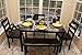 Home Life 5pc Dining Dinette Table Chairs & Bench Set Espresso Finish 150236
