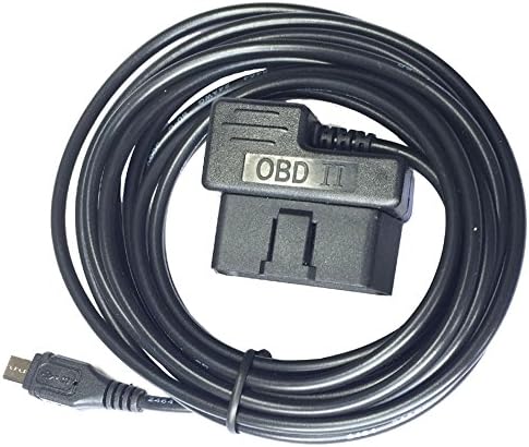 Jusky Dash Cam OBD-II Plug Hard Wire Kit Micro/Mini USB Connector Power Adapter for Car DVR Vehicle Camera Recorder