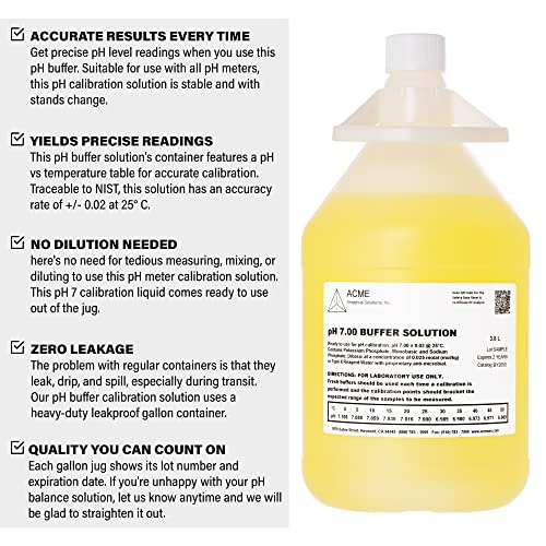ACME Analytical Solutions pH 7 Buffer Solution, pH Calibration Solution
