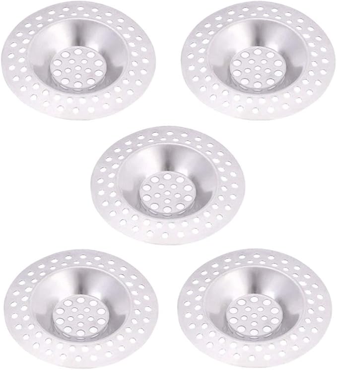 TopBATHY - Colador de pelo para fregadero (5 unidades, antibloqueo