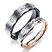 Fate Love 2pcs Romantic I Will Always be with You Couples Promise Engagement Wedding Ring Set/Ring Necklace A Pair for Lover