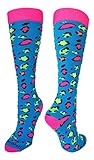 MadSportsStuff Exotic Leopard Over The Calf Athletic Socks