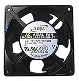 Tjernlund 8710001 High Speed Muffin Fan with Cooling Axial, 110 CFM, 120 mm x 120 mm x 38 mm, 110V AC