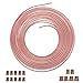 25 Ft. of 3/16 in Copper-Nickel Coil Brake Line Flexible, Easy to Bend Replacement Tubing Kit (Includes 16 Fittings) -Inverted Flare, SAE Thread