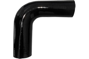 Haturmyko ID 2.75" to 3" 90 Degree Reducer Silicone Elbow Coupler, Leg Length 8" (203mm) 4-Ply Reinforced Universal Straight Silicone Radiator Hose Reducer Intake Turbo Pipe