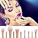 Mengyasi 10Pcs Unique Mermaid Makeup Brush Set Synthetic Kabuki Cosmetics Brush Kits