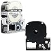 Replace Label Tape for Epson LK4TBN LC4TBN (ST12KW), Label Tape Refills Cartridge for Epson LabelWorks LW300 LW400 LW500 LW600P LW700 Black on Clear1/2 Inch X 26.2 Feet(12mm x 9M),2 Pack