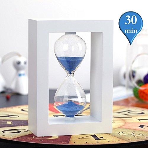 Hourglass Sand Timer, MerryNine Hourglass Timer with Gift Box, Hourglass Decor for Home Kitchen Office Decor Christmas Gift (Timer-30min-Blue)