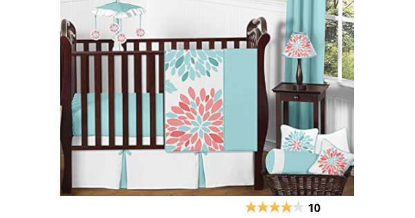coral crib set
