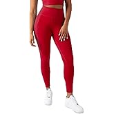 YITTY Active Women's Ultraluxe High-Waist Pocket Legging, Athleisure, 4-Way-Stretch, Heated Red, XXL/1X, Short | 25" Inseam