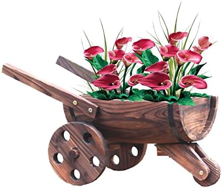 Wheelbarrow Barrel Planter Wooden