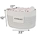 Emopeak Storage Basket - Cotton Rope with STORAGE and TOYS Labels, Beautiful Color Design, Home Decor addition for Toy Storage, Blankets, Laundry, Games