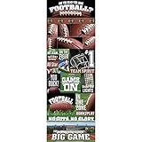 Reminisce Real Sport Die-Cut Cardstock Stickers, 4.25 by 13-Inch, Football Graphic