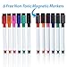 Magnetic Dry Erase Monthly Calendar – 16”x12” with 6 Dry Erase Markers & Smiley Eraser - Wipes Clean Stain Free – Magnetic Refrigerator Calendar/ Small White Board Planner/ Grocery List Magnet Pad