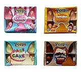 Cotton Candy, Pancakes & Syrup, Party Cake, Root Beer Float - Variety Pack of 4 Peeps Marshmallow Chicks Bundle
