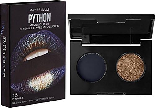 Maybelline Lip Studio Python Metallic Lip Kit, #15 Venomous (Pack of 2)